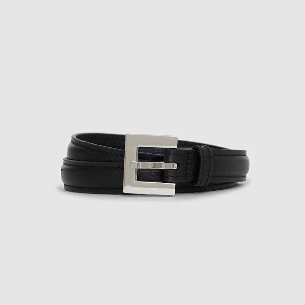 Anine Bing Nicola Belt in Black and Silver M/L (NWT) - Picture 3 of 5